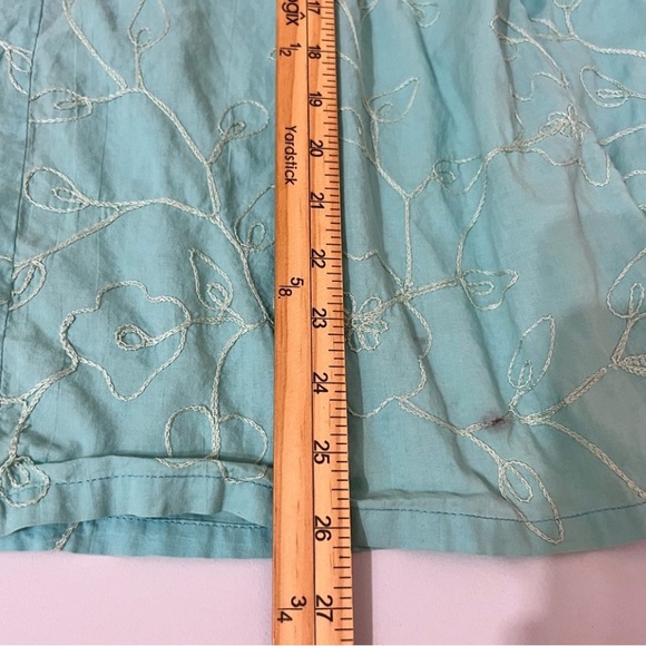 Sandy Starkman Vintage Women's Long Sleeve Floral Embroidered Top Blue Size XL - Picture 10 of 15